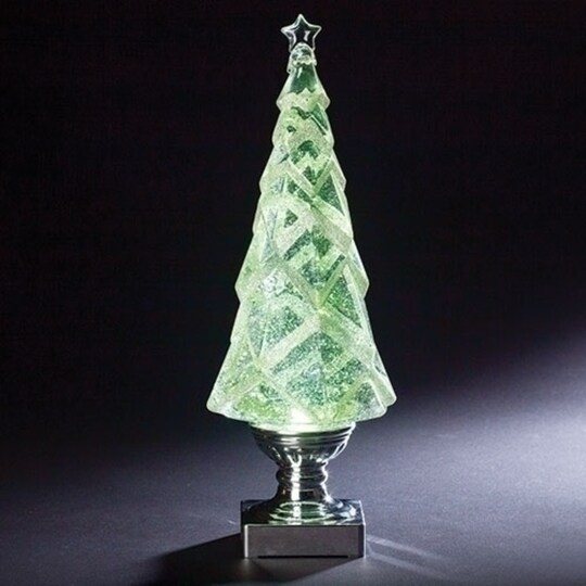 Roman 14" LED Lighted Swirl Tree Christmas Tabletop Decoration